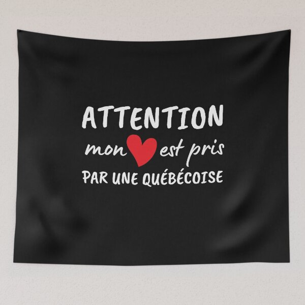 Item preview, Watch out, my heart is taken by a Quebecoise designed and sold by Smileycreation.