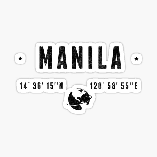 "Manila" Sticker for Sale by capricedefille Redbubble