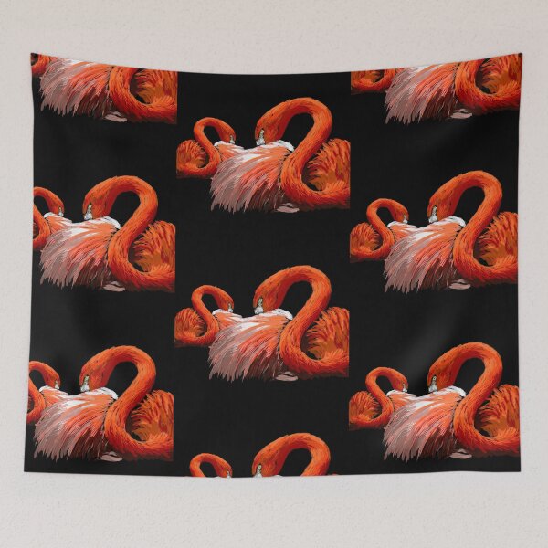 Item preview, Flamingo in abstract colors illustration designed and sold by Bcolors.