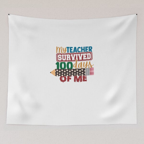 Item preview, My Teacher Survived 100 Days Of Me Funny School T-Shirt designed and sold by Awesigns.