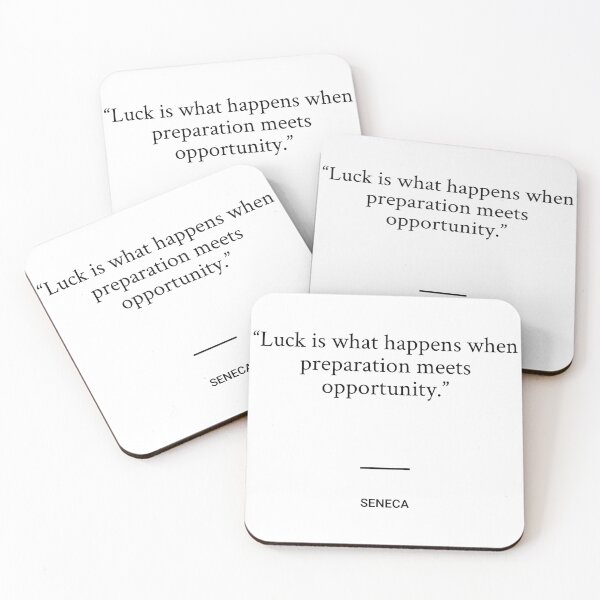 Item preview, Seneca - Luck is what happens when preparation meets opportunity. designed and sold by SocraticQuotes.