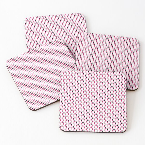 Item preview, Hearts Pattern in Black, Pinks, and Grey  designed and sold by PirateAvocado.