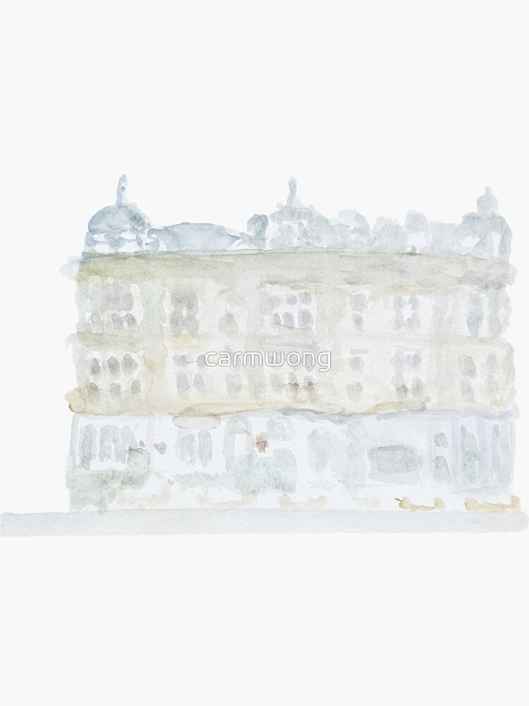 "Portobello promenade (watercolour)" Sticker for Sale by carmwong Redbubble