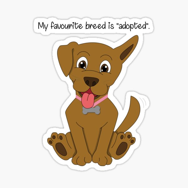 "Adopt animal" Sticker for Sale by MicaelaMartins | Redbubble