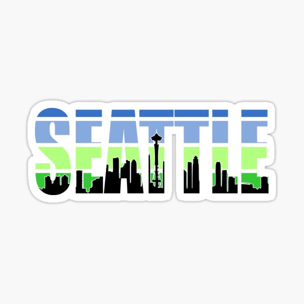 Item preview, Seattle WA Cityscape skyline silohuette designed and sold by UpwardSpin.