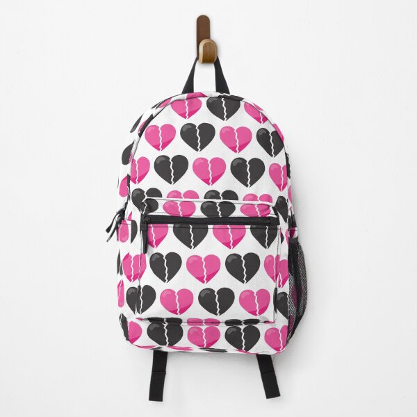 Item preview, Black and Pink Broken Hearts Anti Valentine Pattern designed and sold by PirateAvocado.