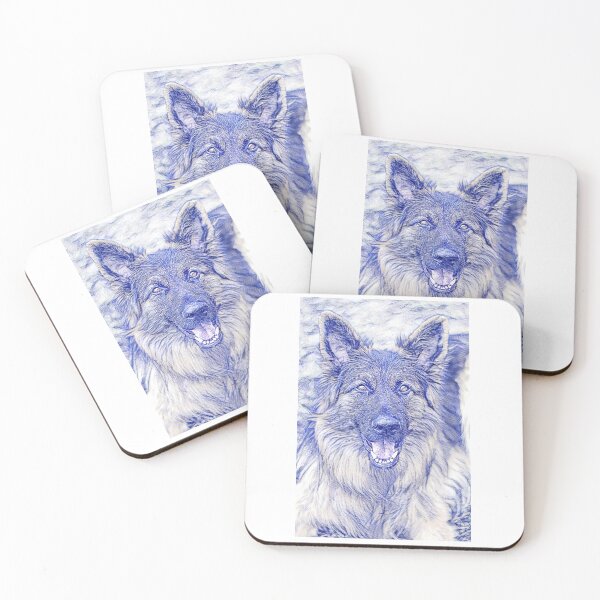 Item preview, A classic sketch german shepherd art design designed and sold by Doggymadness.
