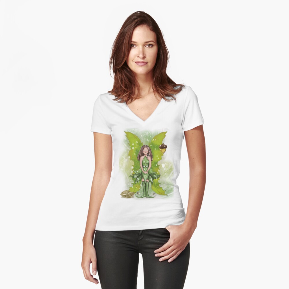 Item preview, Fitted V-Neck T-Shirt designed and sold by TeelieTurner.