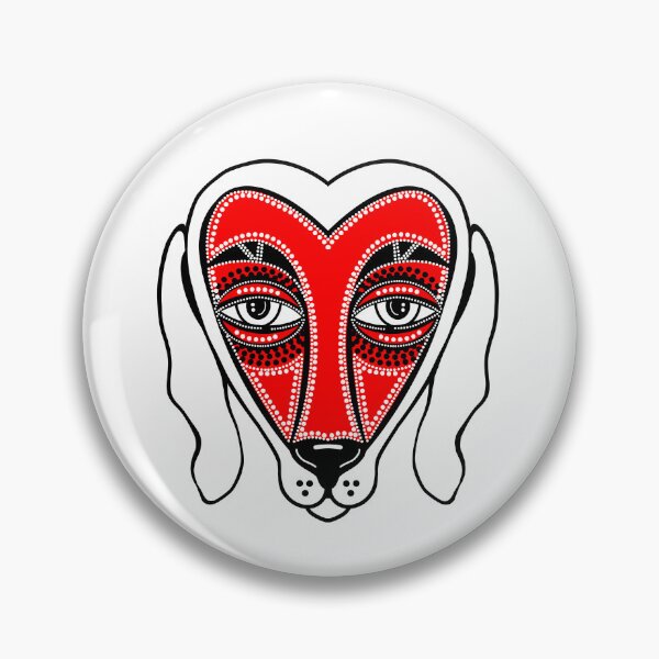 Item preview, Dachshund dog face heart designed and sold by lex-sky.