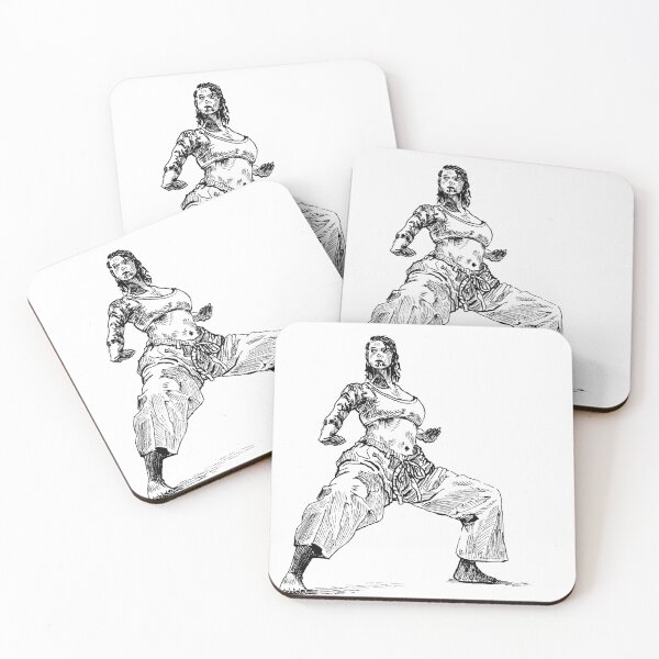 Item preview, Karate Woman Fighting Stance designed and sold by StudioShorob.