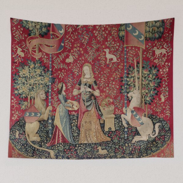 Item preview, Lady and Unicorn Medieval Tapestry Five Senses - Smell designed and sold by VintageArchive.