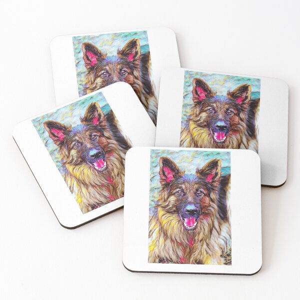Item preview, A classic german shepherd oil painting piece of artwork designed and sold by Doggymadness.