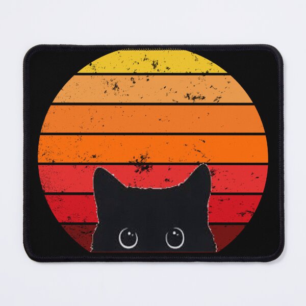 Aperçu de l'œuvre chat noir coucher de soleil vintage créée et vendue par roosoth.