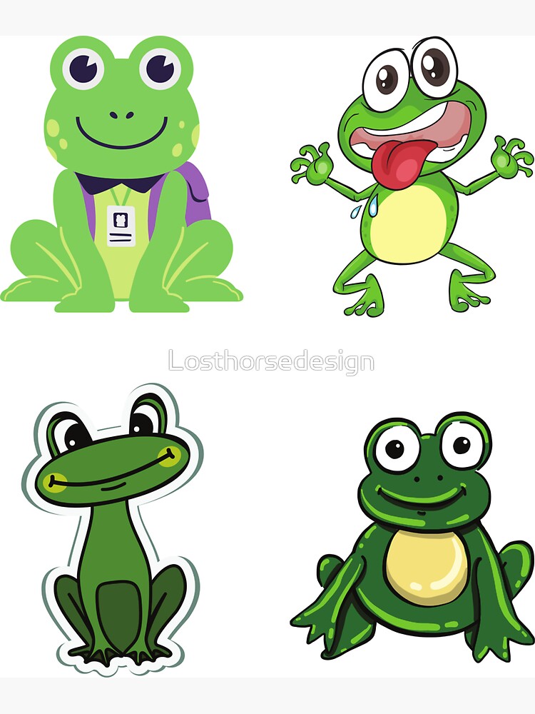 Frog Friend  Digital Art Sticker for Sale by Ratboymenagerie