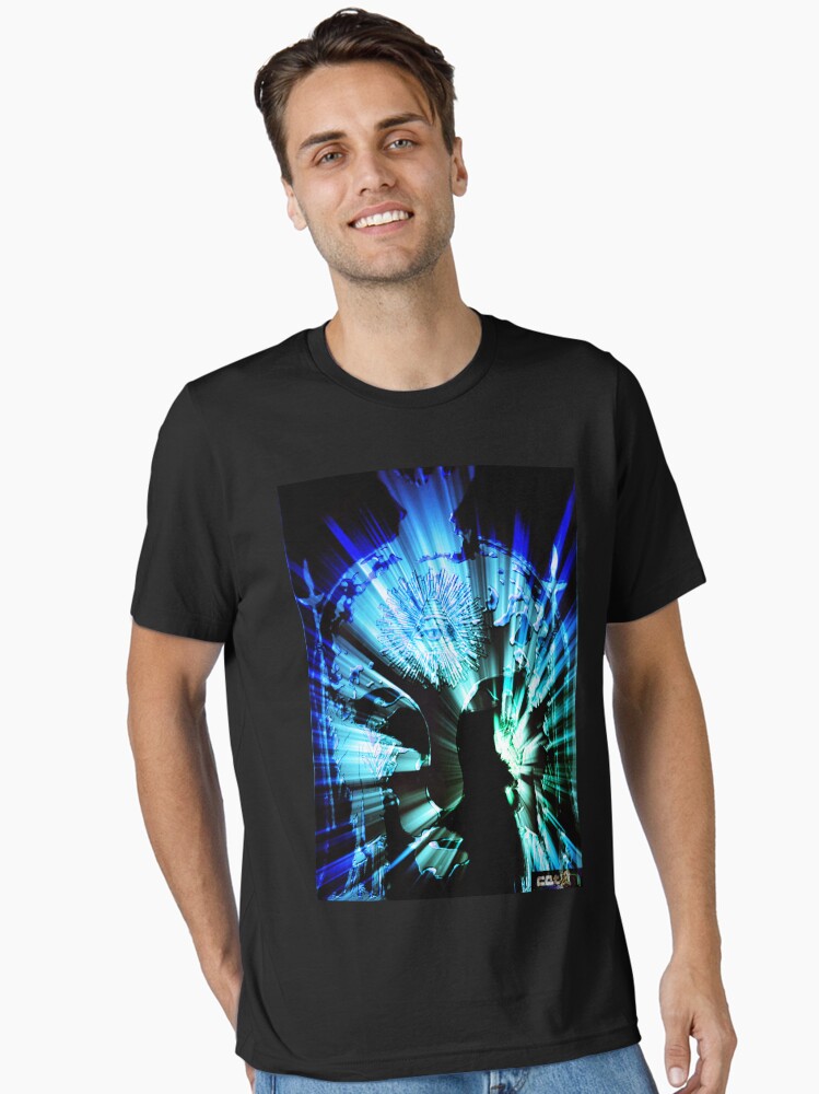 Thumbnail 1 of 7, Essential T-Shirt, Athena The Spear Shaker - Sapphire designed and sold by IAW-Studios.