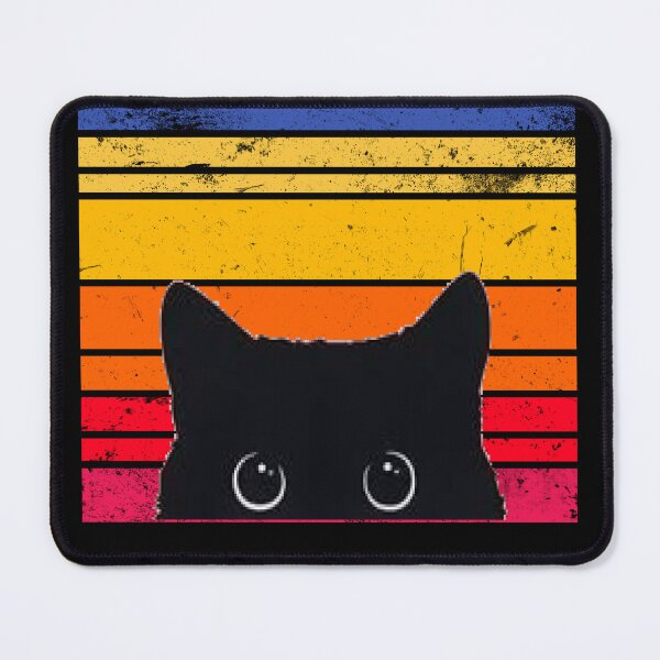 Aperçu de l'œuvre chat noir coucher de soleil vintage créée et vendue par roosoth.