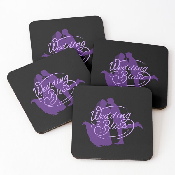 Item preview, Wedding Bliss - Light Purple/Deep Purple on Black designed and sold by PawsitiveMum.