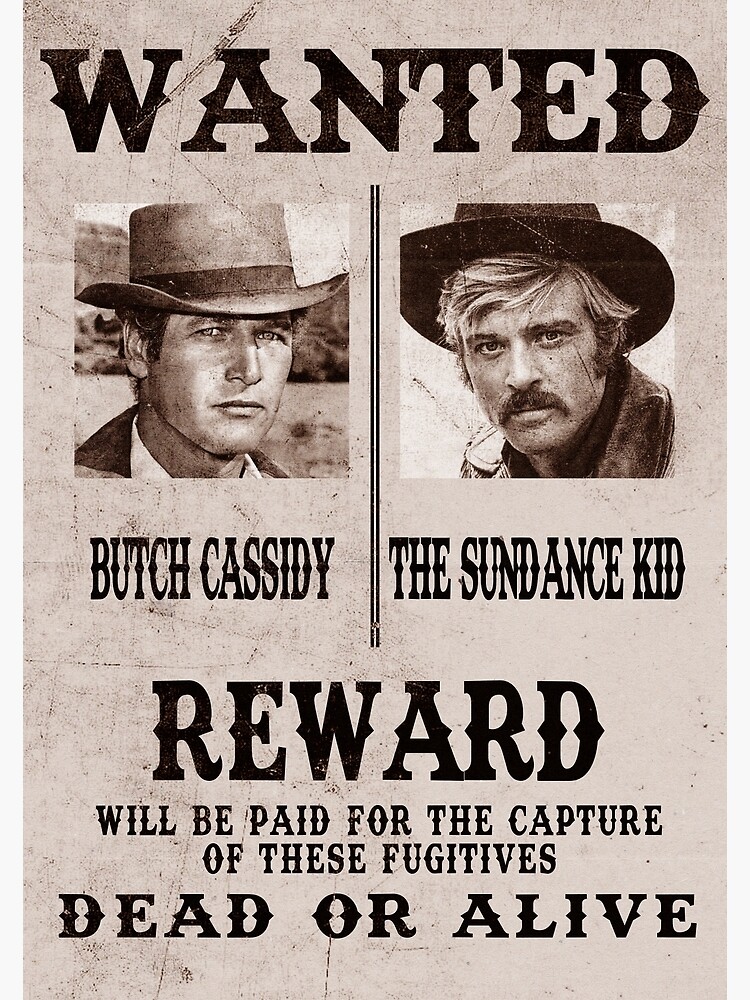 Disover Butch Cassidy and the Sundance Kid Wanted Premium Matte Vertical Poster