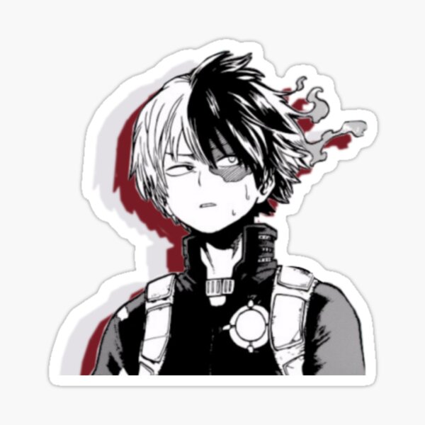 shoto todoroki hue sticker by stardcst redbubble