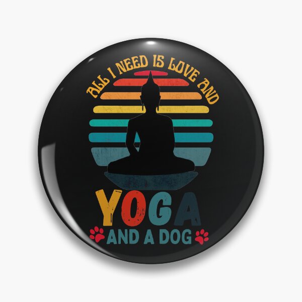 Item preview, ALL I NEED IS LOVE , YOGA  AND A DOG  - VINTAGE SUNSET  designed and sold by Kwayako.