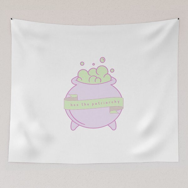 Item preview, Hex the Patriarchy - Lilac and Green - Feminist Witch Design designed and sold by designsbyreaia.