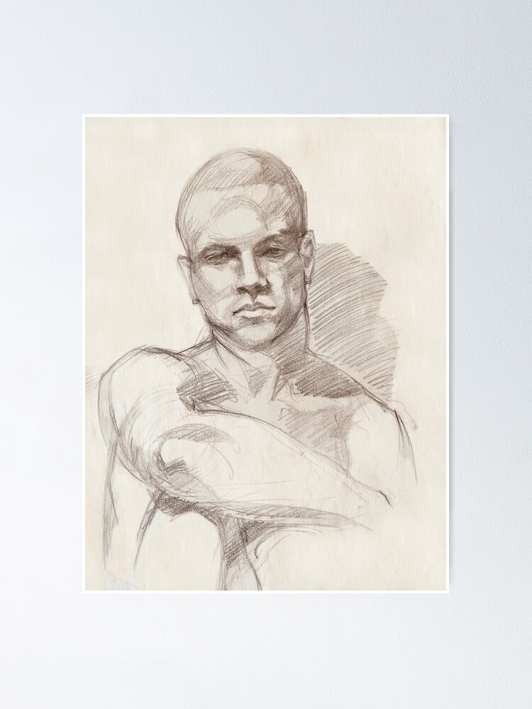 "Male Figure Gesture Drawing" Poster for Sale by jeffjones Redbubble