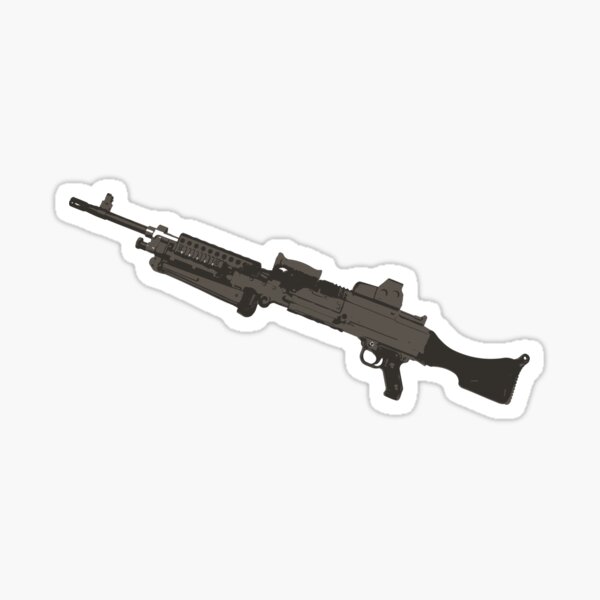 "Machine Gun" Sticker for Sale by cnstudio Redbubble