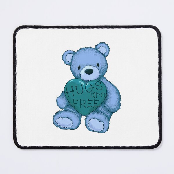 Item preview, Hugs are Free - Blue Teddy Bear designed and sold by PawsitiveMum.