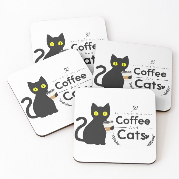 Item preview, Just A Girl Who Loves Coffee And Cats Vintage Style designed and sold by Open  Space.