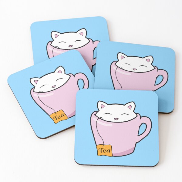 Item preview, Cute tea cat Pattern designed and sold by Purr95.
