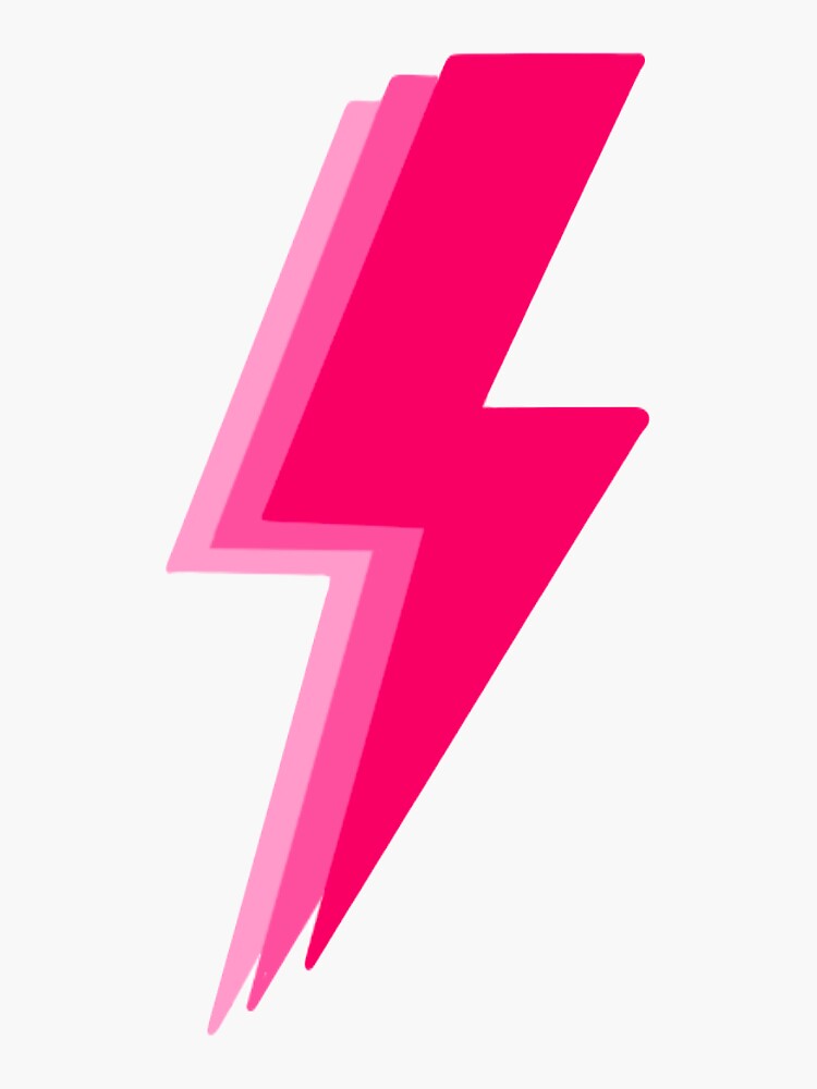 Pink lightning bolt | Sticker