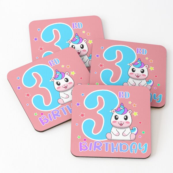 Item preview, Birthday Girl Unicorn 3rd Birthday designed and sold by OverbeeDesigns.