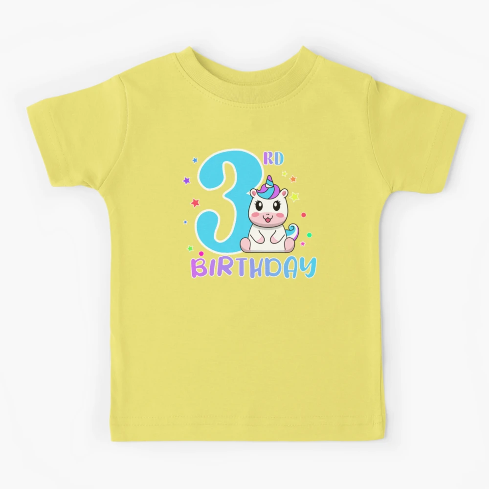Camiseta Amarilla Unicornio Bebé Niña