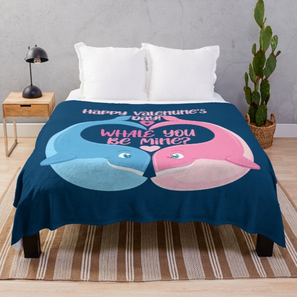 Item preview, Happy Valentine’s Day! Whale You Be Mine? (on Navy) designed and sold by PawsitiveMum.