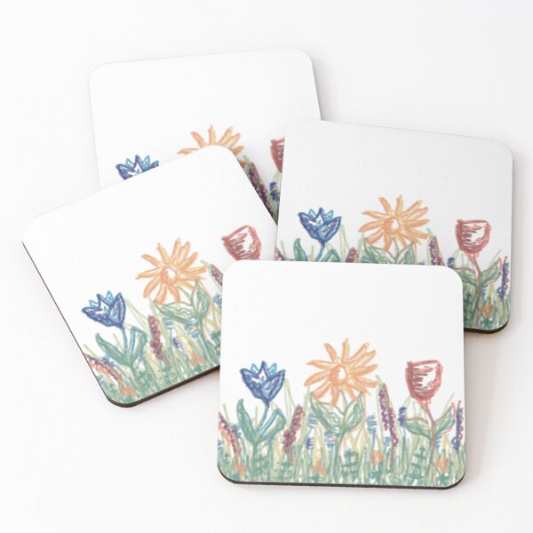 Item preview, Wildflower garden digital sketch designed and sold by Anna Ryburn.