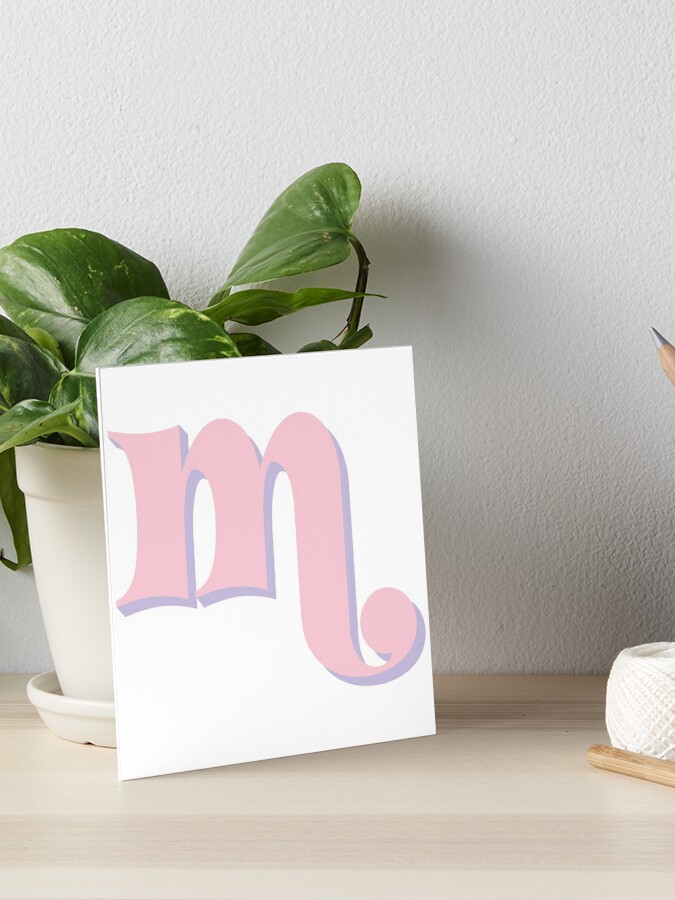 Letter M, Monogram, Name Initial Art Board Print for Sale by ZSak