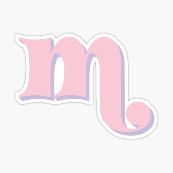 Letter M, Monogram, Name Initial | Sticker