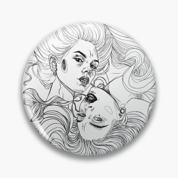Item preview, Pisces tattoo portrait draw designed and sold by Mothartink.