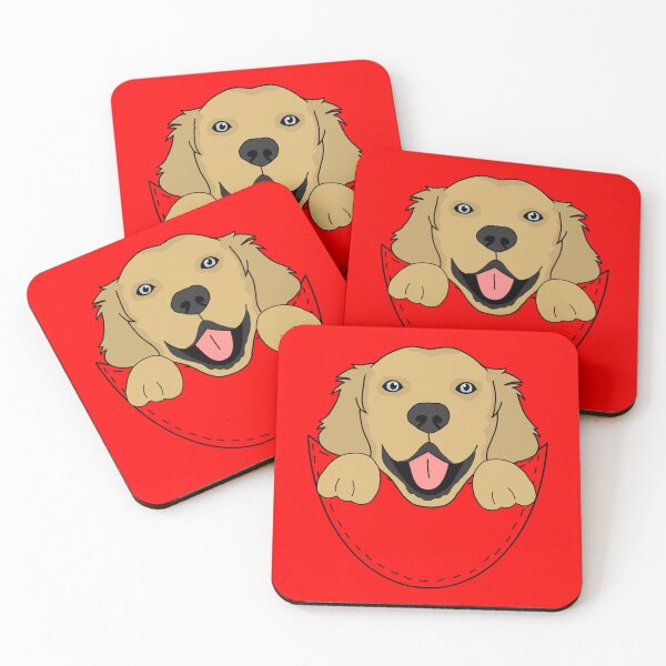 Item preview, Golden Retriever Dog Pocket Cartoon  designed and sold by SouthernDesigns.