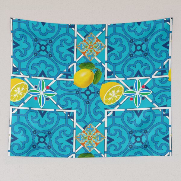 Item preview, Italian,Sicilian art,majolica,tiles,lemons  designed and sold by MariaMarinova.