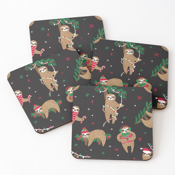 Item preview, Funny Christmas Sloths  designed and sold by Mnightsa.
