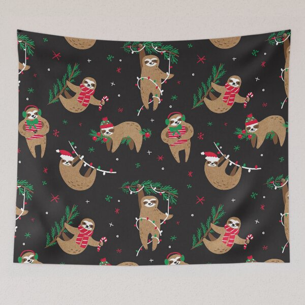 Item preview, Funny Christmas Sloths  designed and sold by Mnightsa.