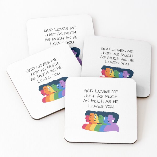 Item preview, God loves me as much as He loves you (female faces) designed and sold by Eccentricitees.