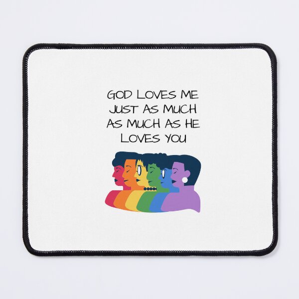 Item preview, God loves me as much as He loves you (female faces) designed and sold by Eccentricitees.