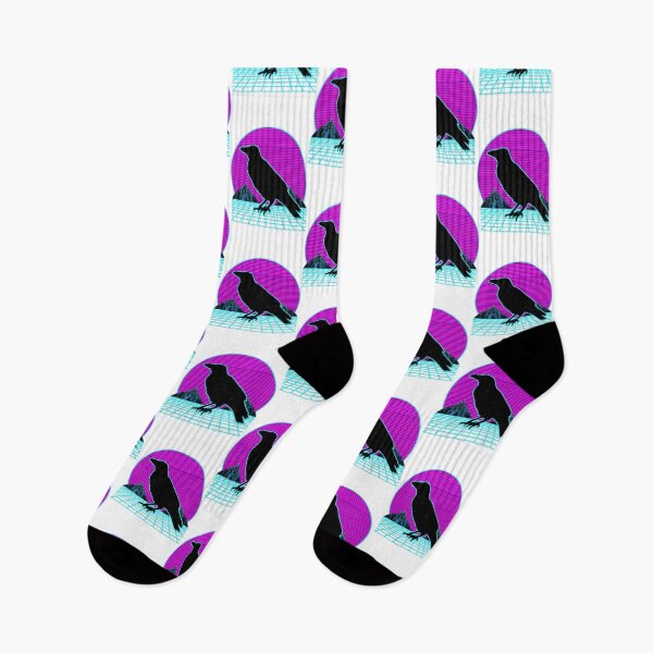 Item preview, Crow Vaporwave Outrun Retro 80s Style  designed and sold by eramiahima.