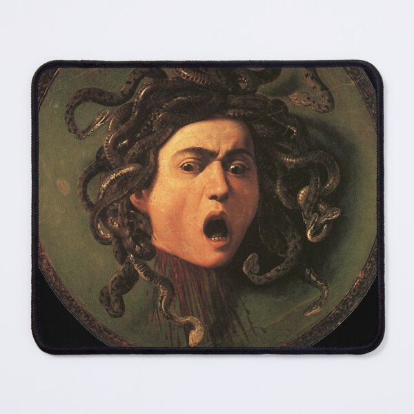 Item preview, Medusa. Gorgon. Venomous snakes in place of hair. Monster. Greek Mythology. Michelangelo, Caravaggio.png designed and sold by VickieMorgani.