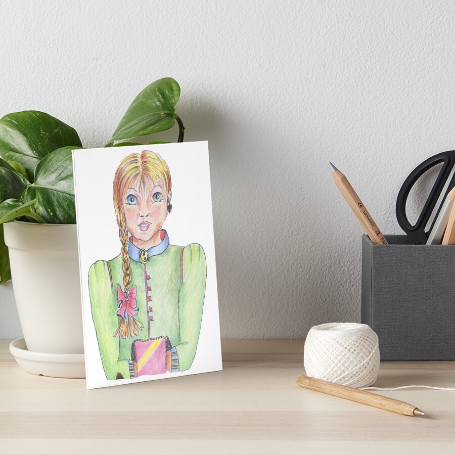 Emma Girl Art Board Print