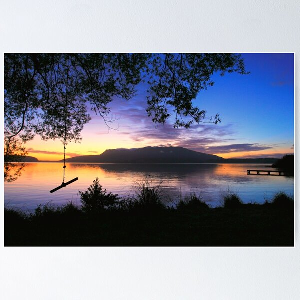 Item preview, lake tarawera sunrise designed and sold by rina sjardin-thompson.