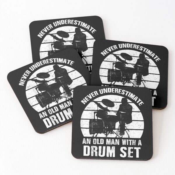Artikelvorschau, Never Underestimate An Old Man With A Drum Set Vintage Funny  entworfen und verkauft von mchargue12.