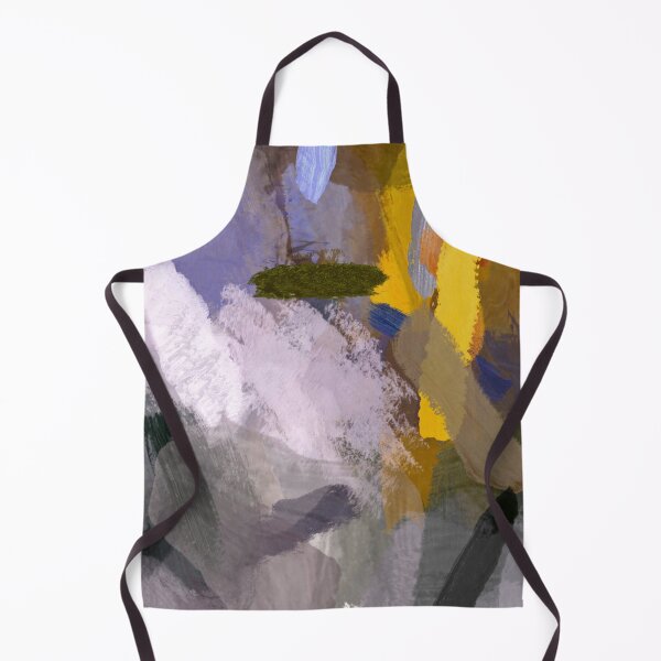 Item preview, abstract splatter brush stroke painting texture background in yellow purple brown designed and sold by Mrvell.
